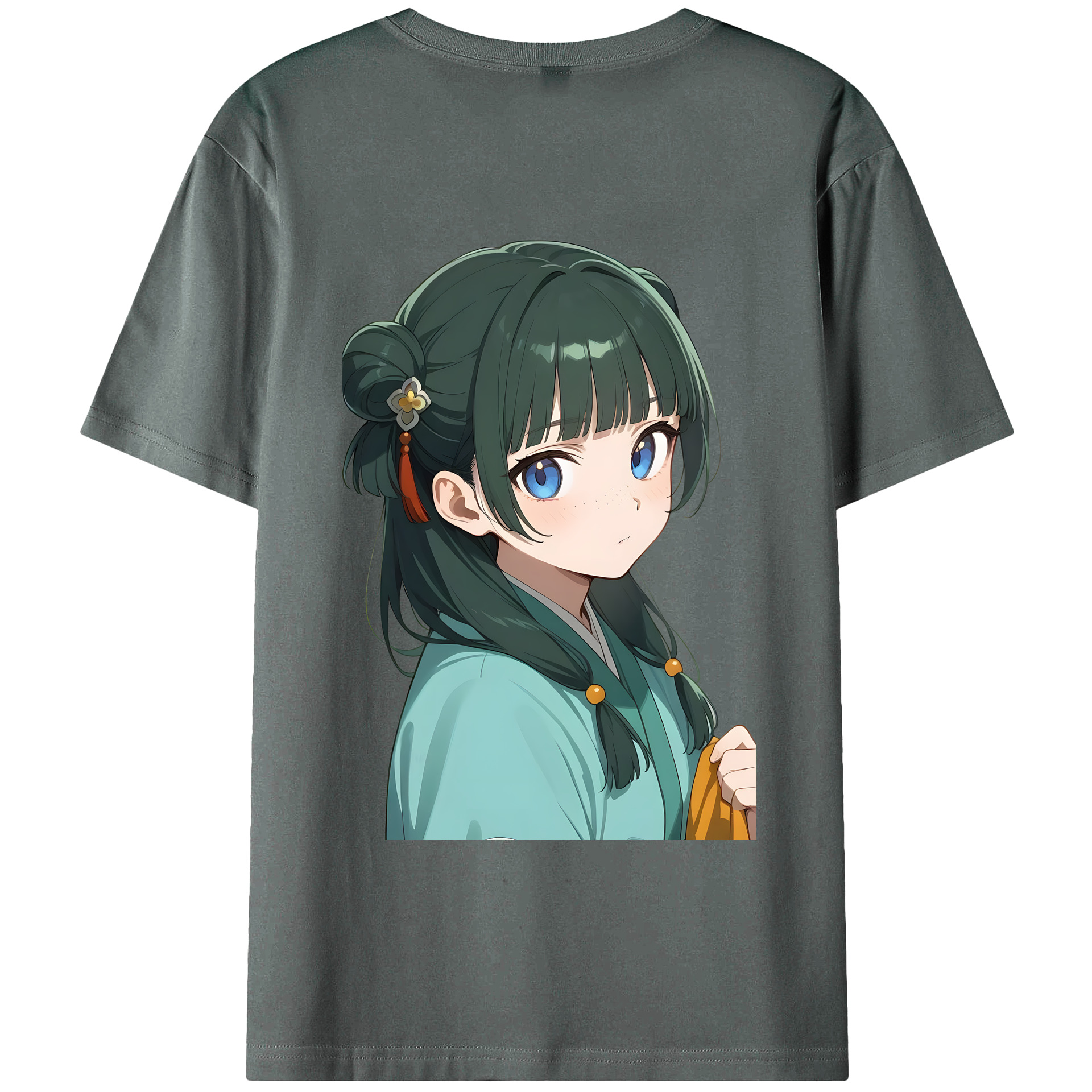 （画像用） 薬屋のひとりごと The Apothecary Diaries 綿100％ メンズ半袖Tシャツ（バックプリント） 通気性
